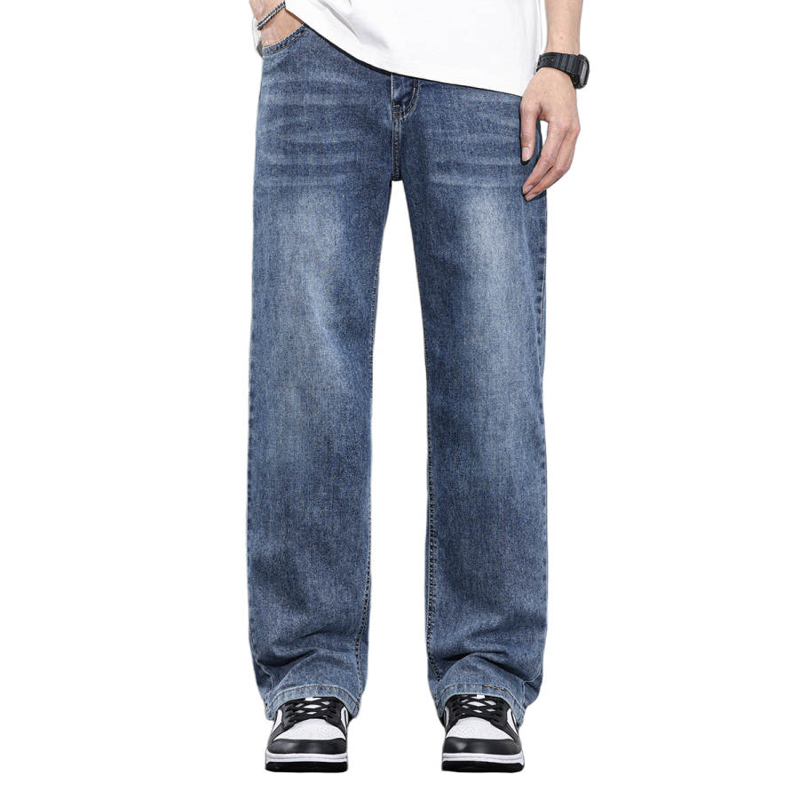 BALENO Jeans Men's Light Blue Moderate Wide Leg Pants