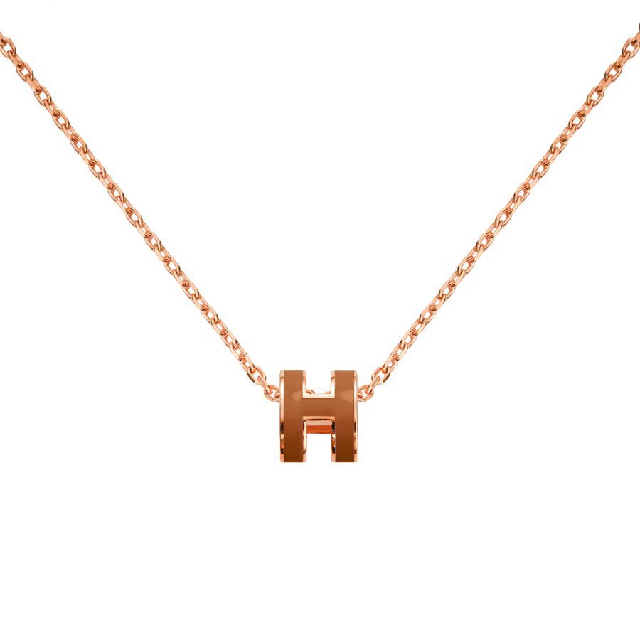 HERMES HERMES POP H Necklaces Women's Rose Gold