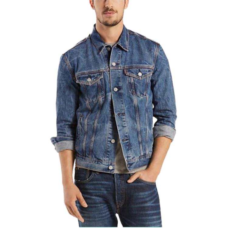 Levis Levis Denim Jackets Men's Blue Lapel Moderate Other