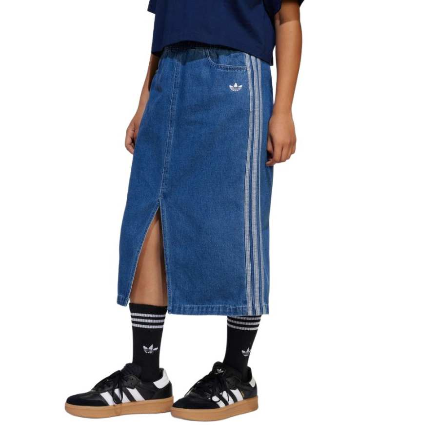 Adidas Originals Skirt Denim Blue Teenagers