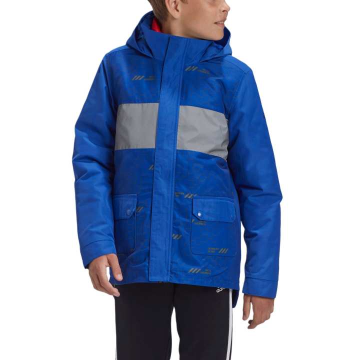 Adidas Adidas Padded Jacket Royal Blue/Dark Silver Gray, Light Scarlet/Black Kids'