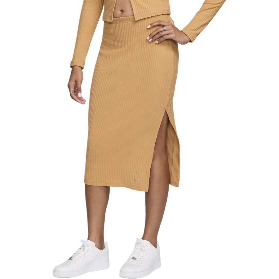 Nike Nike Sportswear Casual Long Skirt Women's Earth Yellow