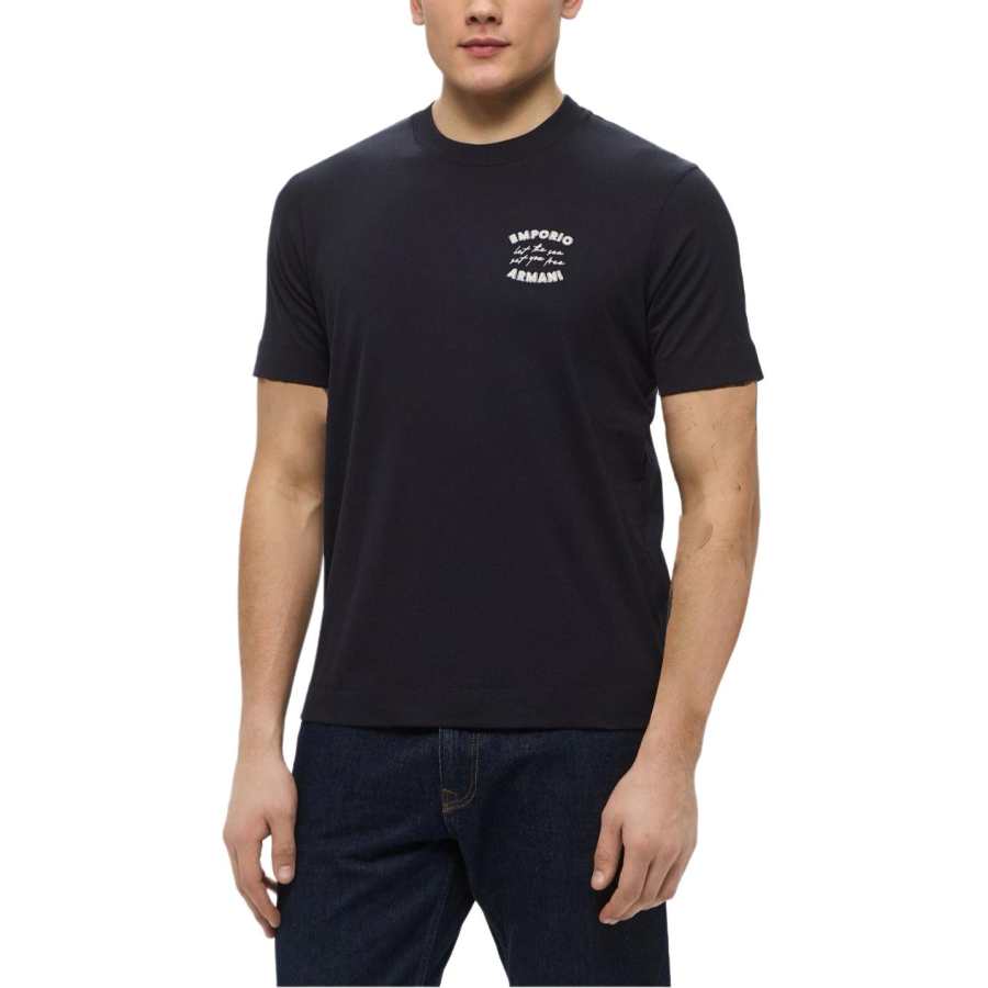 Emporio Armani logo-embroidered T-shirt