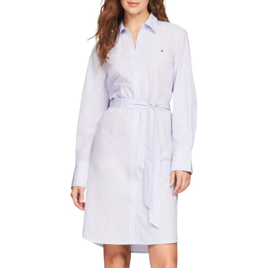 Tommy Hilfiger Long Sleeved Dress Women's Light Blue