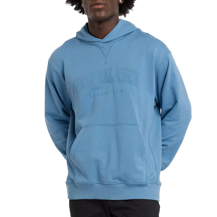 New Balance New Balance Sweatshirts Men's Heron Blue Hooded Moderate Regular