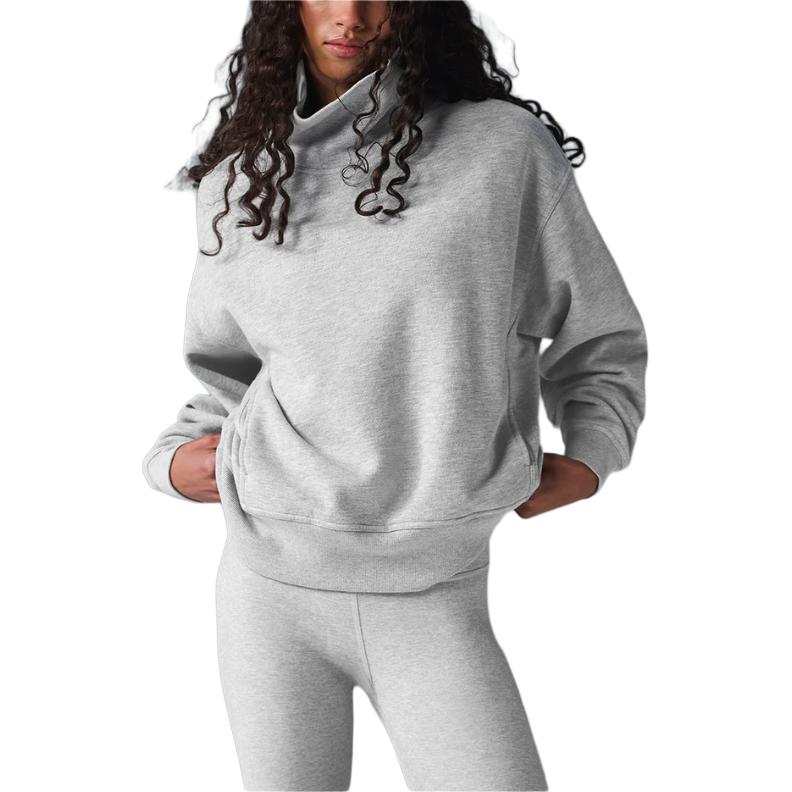 Alo Yoga Hazy Mock Neck Pullover Sweatshirt Women's