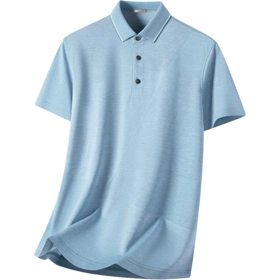 Hodo Polo Shirts Men's Lapel Thin Straight Fit