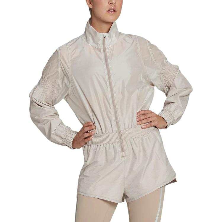 Adidas Adidas Clothing Bodysuits Women's Beige Stand Collar