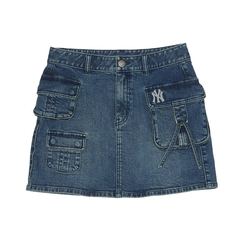 MLB New York Yankees Denim Short Skirts Women's