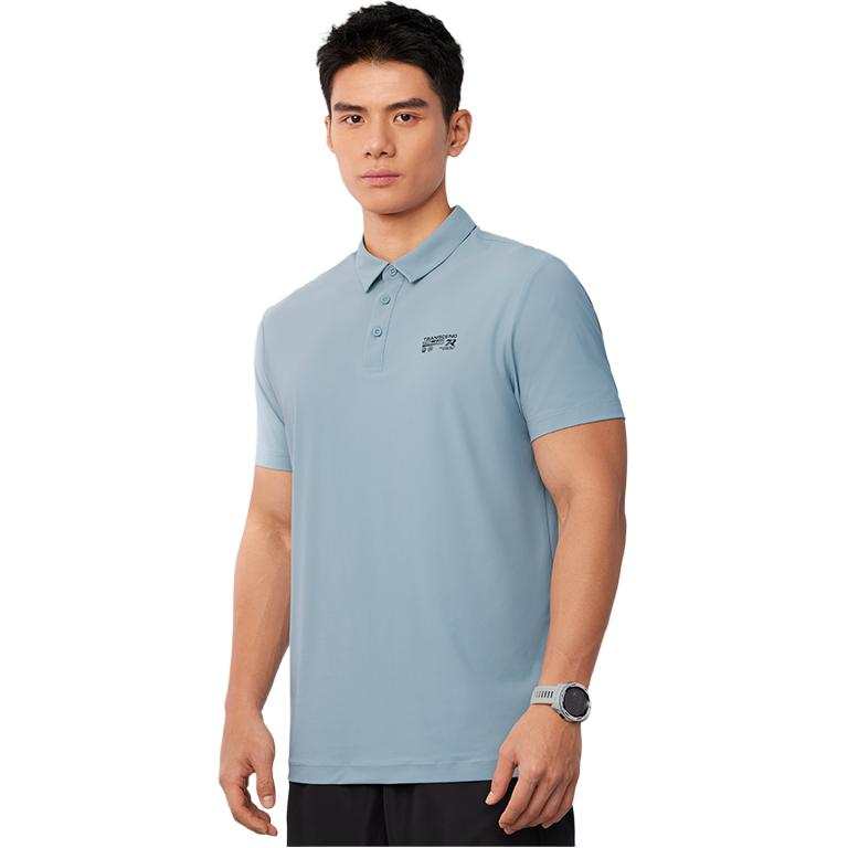 361° Polo Shirt Men's Island Gray Blue