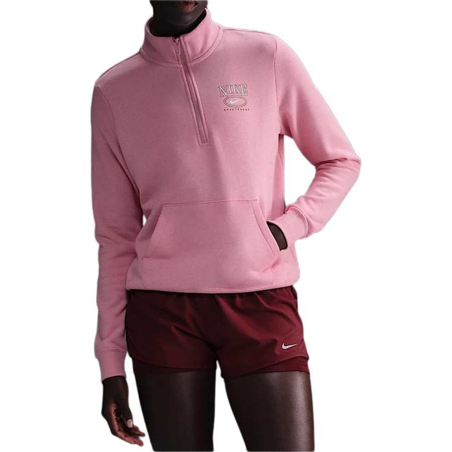 Nike Nike Sportswear Club Fleece Women's Mock Neck 1/2 Zip Graphic Top