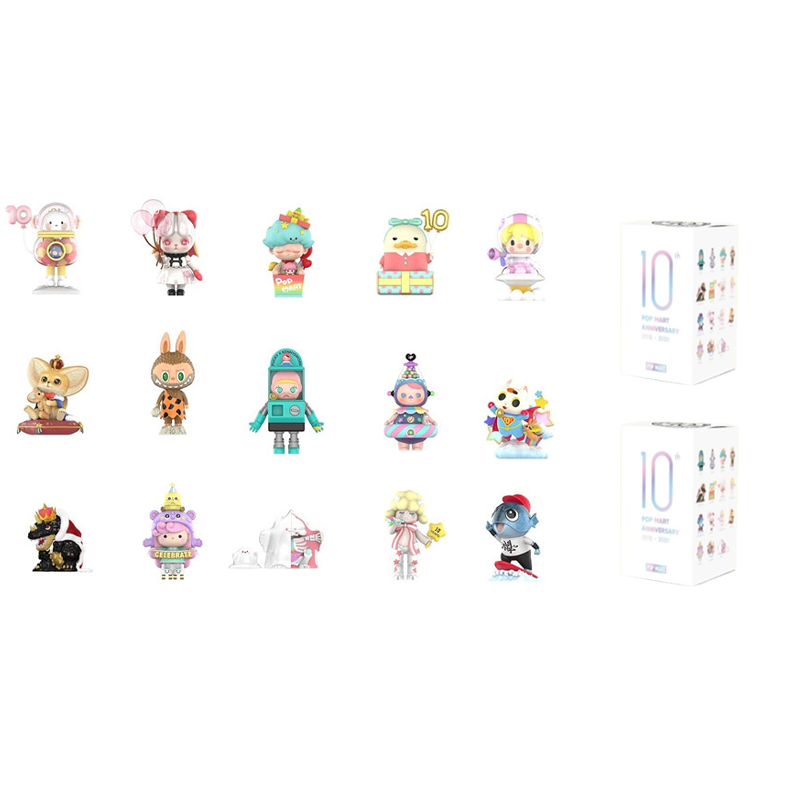 POP MART POP MART Labubu 10th Anniversary Creative Mystery Boxes Full Box 15 Pcs