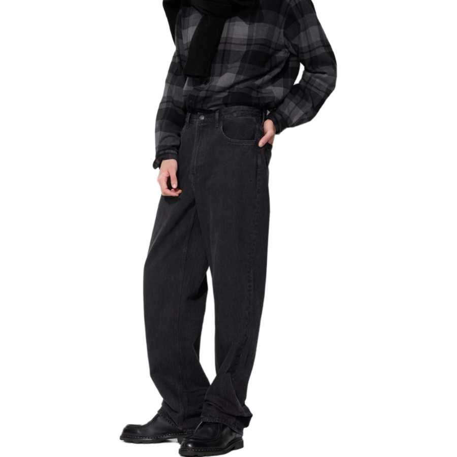 UNIQLO Jeans Men's Dark Gray Moderate Straight Fit Pants