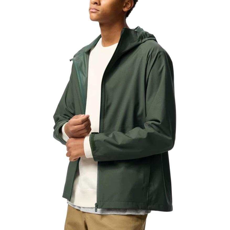 UNIQLO Jackets Unisex 57 Dark Olive Hooded Moderate Other