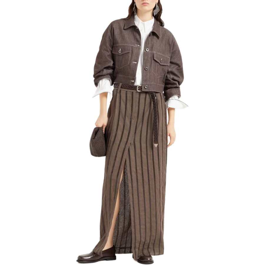 Brunello Cucinelli Brunello Cucinelli Embellished Cropped Jacket