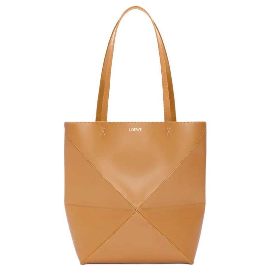 LOEWE Calfskin Tote Bag, Shopping Bag, Handbag Women's Brown