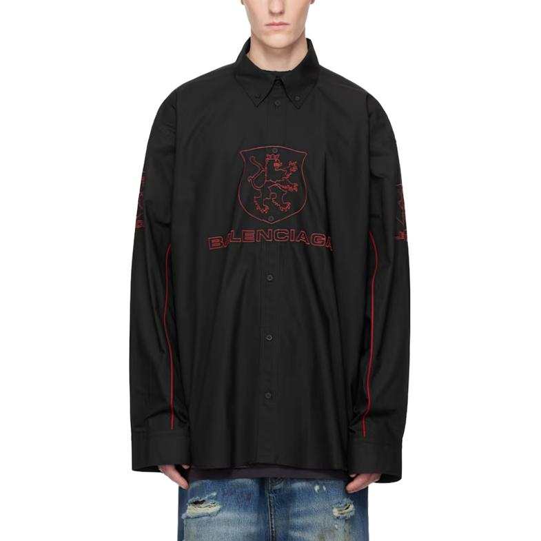 Balenciaga Shirt Loose Fit Men's Black