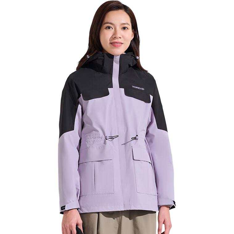 TOREAD Windproof, Abrasion Resistant, Thermal, Anti Static Windbreaker Jacket Women's Ice Purple Black