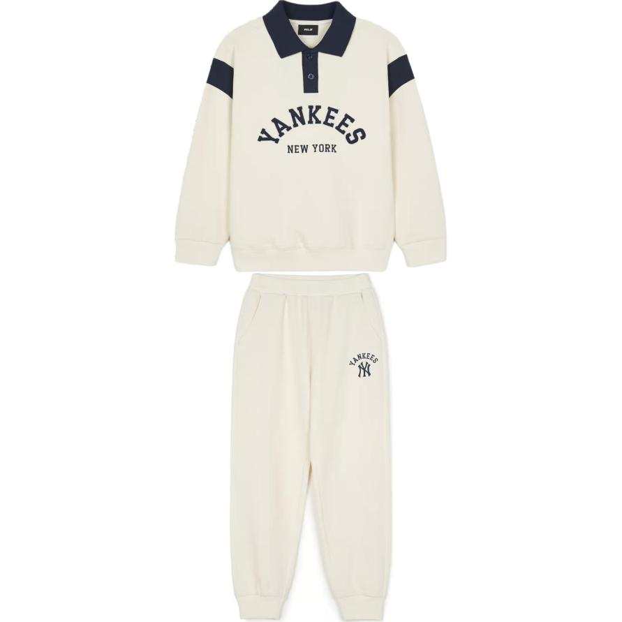 MLB KIDS Varsity Casual Sportswear Dark Cream Kids'
