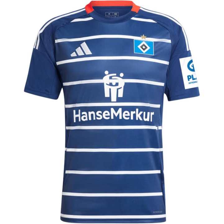 Adidas Adidas Hamburger Team SS24 Soccer Jersey Men's Blue White