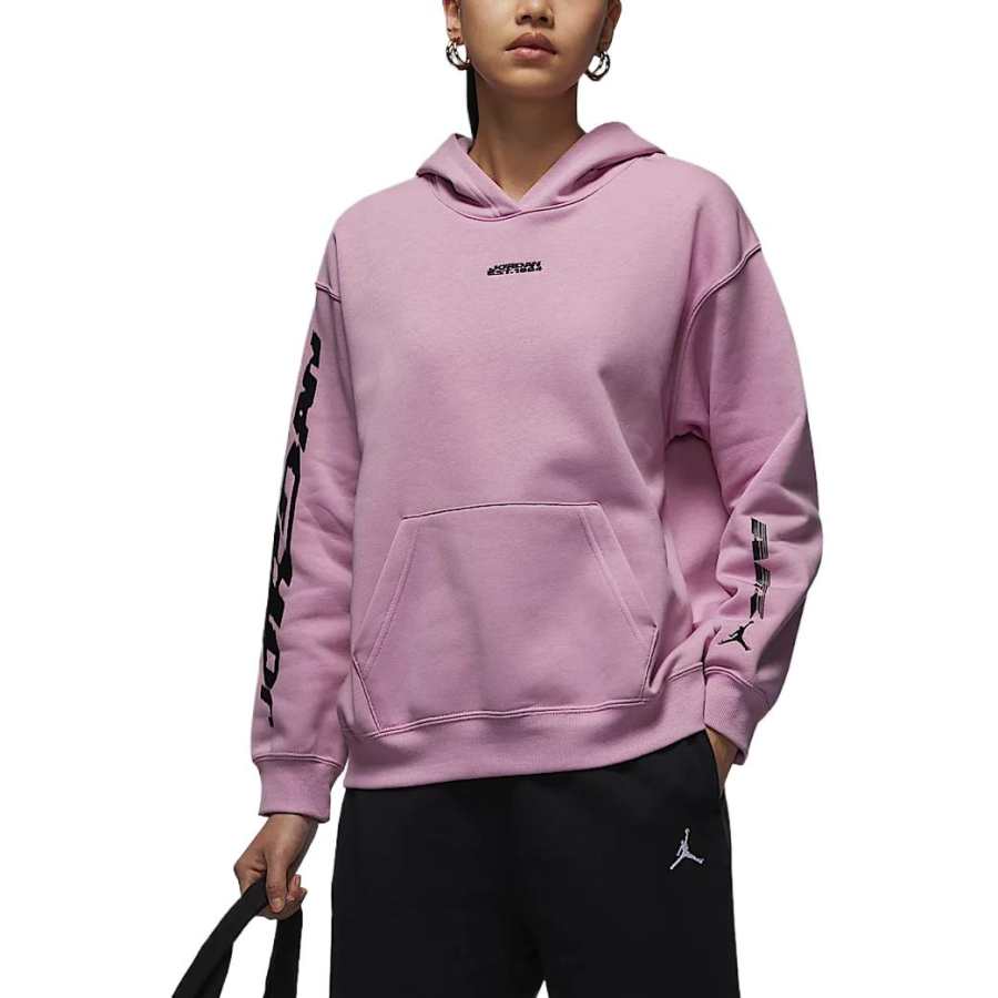 Jordan Jordan Brooklyn Fleece Brand Logo Minimalist Style Letter Fleece Lined Warm Comfortable Insulated Hooded Knitted Fabric