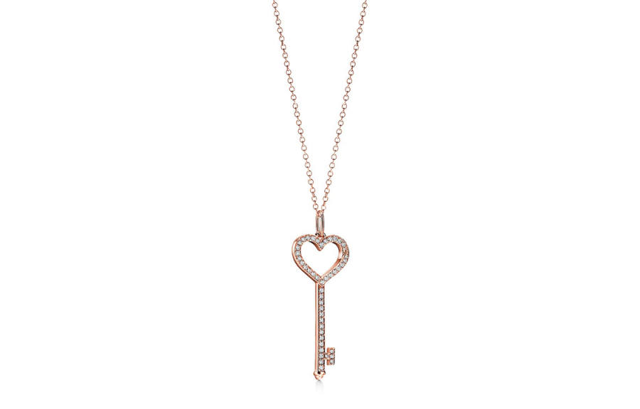 TIFFANY & CO. Keys 18K Rose Gold Necklaces Women's Gold