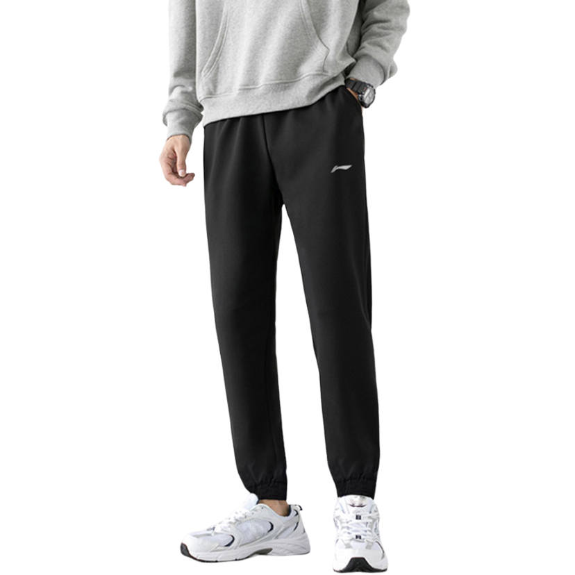Li-Ning Li Ning Knitted Fabric Casual Pants Sweatpants Men's Black