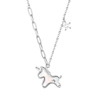 LUCKY ZHY 925 Sterling Silver Necklaces Women's