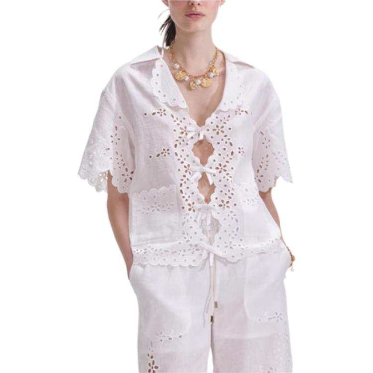 Self-portrait Self-portrait embroidered shirt