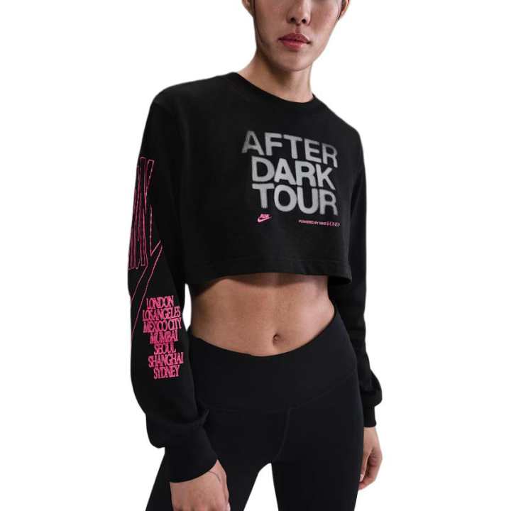 Nike Nike After Dark Tour Women's Oversized Long Sleeve Cropped T Shirt