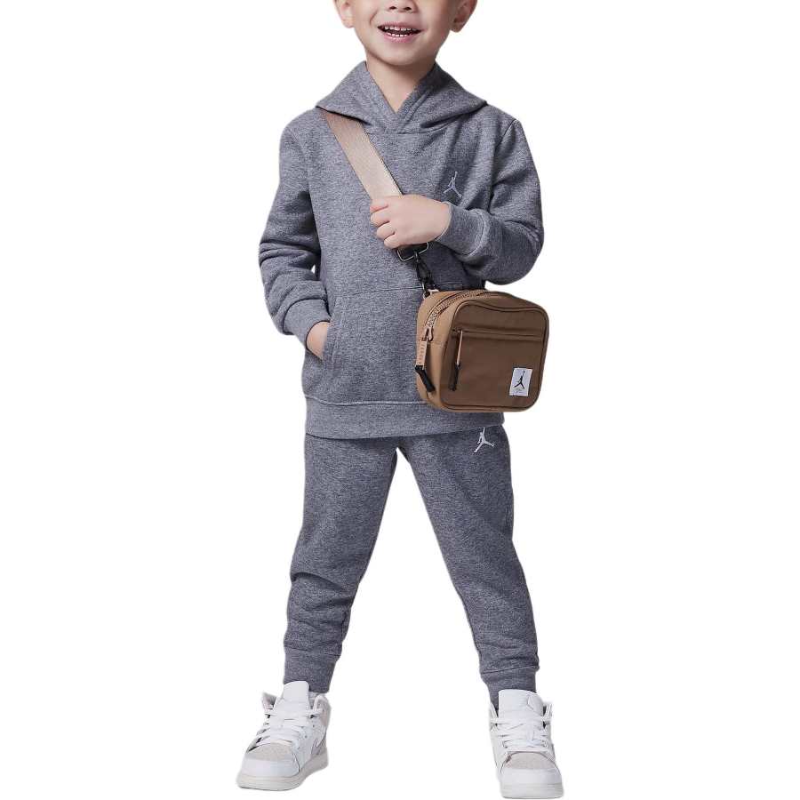 Jordan Jordan MJBrooklyn Fleece Casual Sportswear Carbon Gray Children Aged 3 7 Years Old