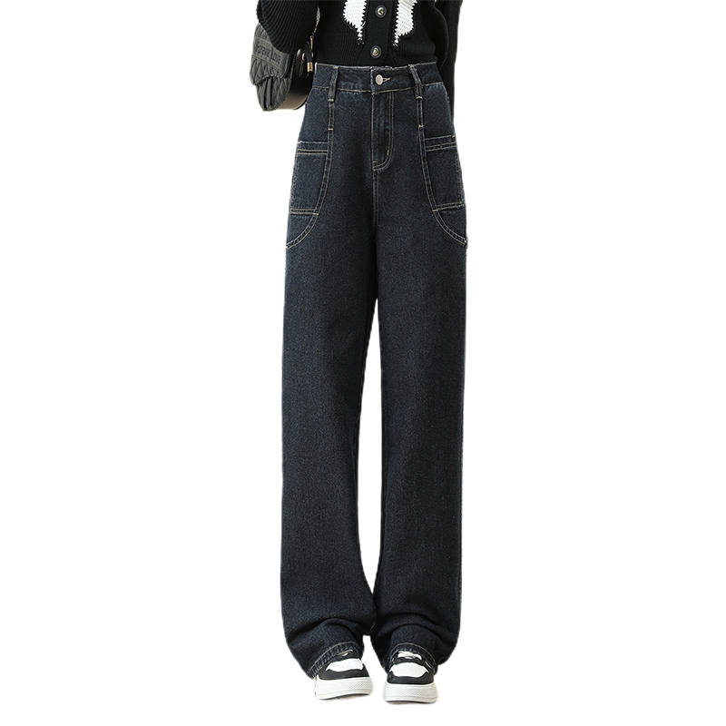 BALENO Jeans Women's Blue Gray Moderate Wide Leg Pants
