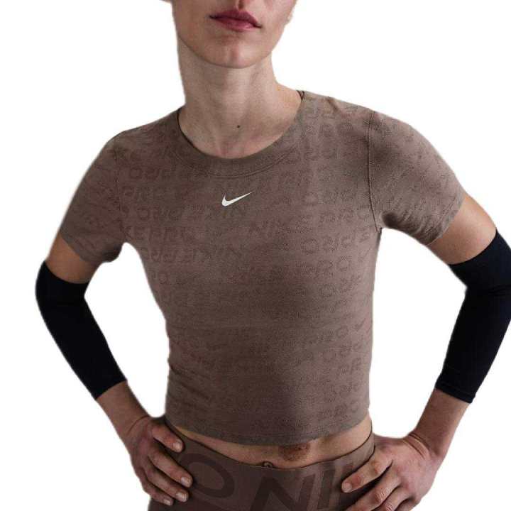Nike Nike Pro Women's Dri-FIT Short-Sleeve Cropped Jacquard Top