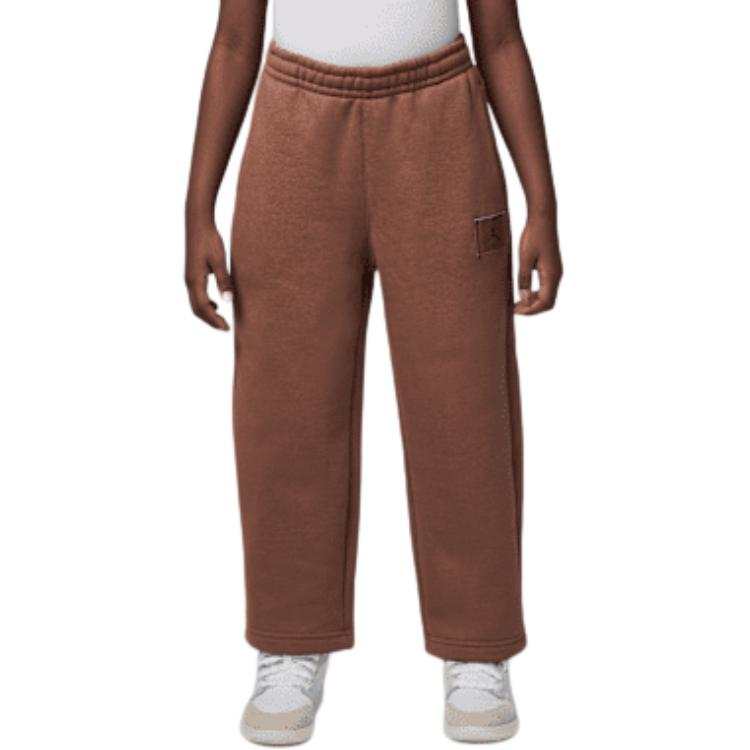 Jordan Jordan Full Length Pants Flight Essentials Fleece Lined Comfortable Casual Ancient Brown Children Aged 3 7 Years Old