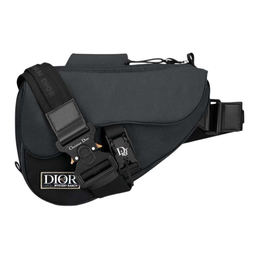 DIOR MYSTERY RANCH Collaboration Nylon Saddle Bag Fanny Pack Sling Bag Men's Black
