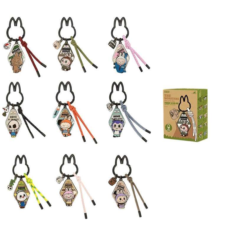 POP MART POP MART Labubu Elf Home Collection Keychain Pendant Mystery Boxes Single Mystery Box/Full Box 9 Pcs