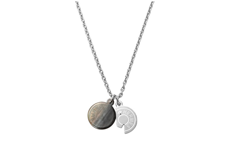 HERMES HERMES Carrousel Metal Necklaces Unisex Silver