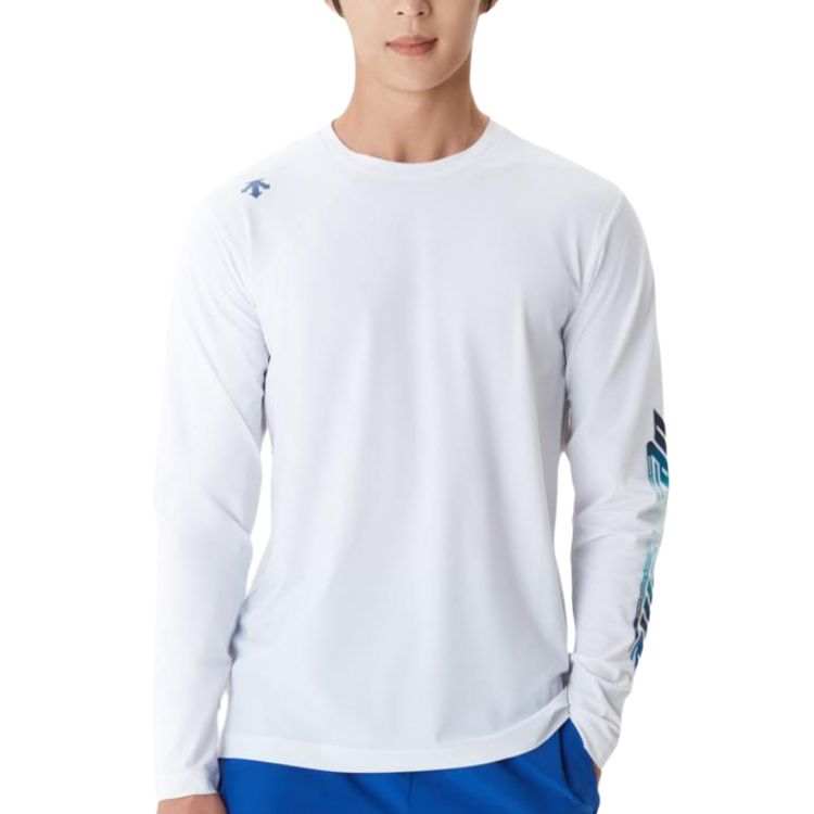 DESCENTE T Shirts Men's Crew Neck Moderate Straight Fit