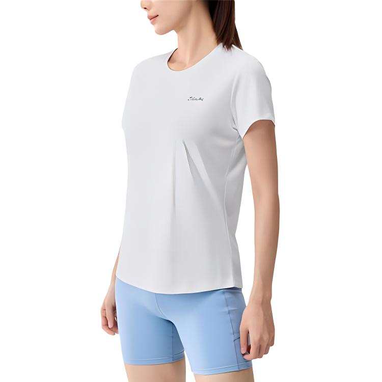 361° T Shirts Women's White Crew Neck Thin Straight Fit