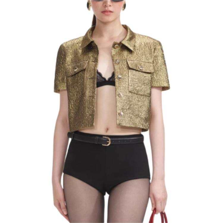 Self-portrait Self portrait Shirt Women's Gold