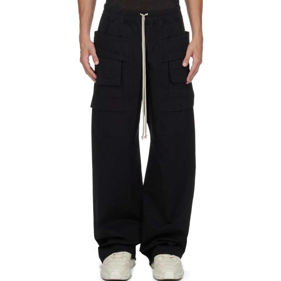 Rick Owens DRKSHDW Porterville Creatch Wide Drawstring Cargo Trousers