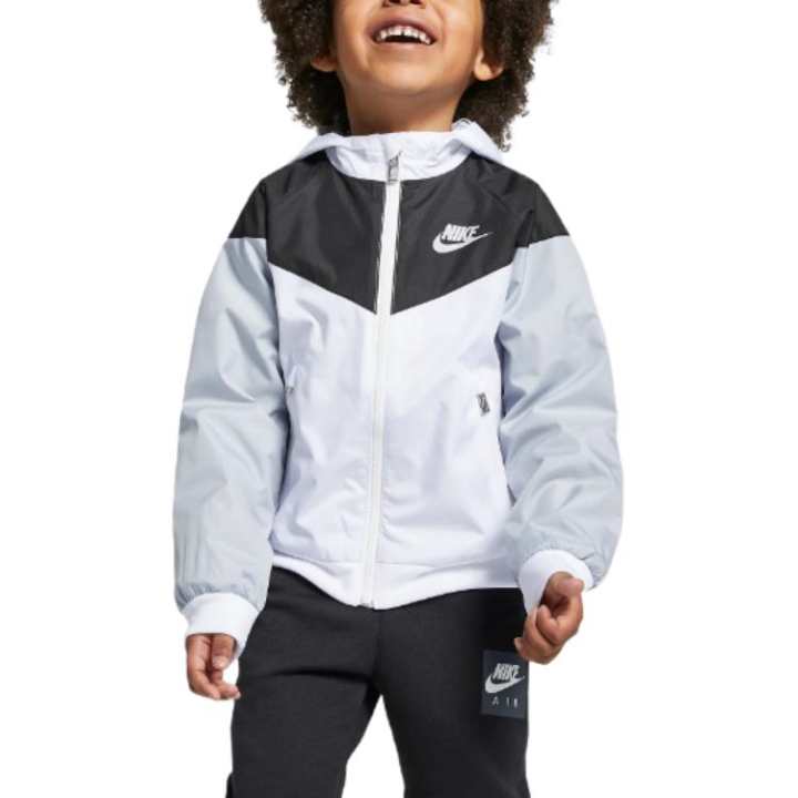 Nike Nike Kids' Apparel, Multicolor Logo Hooded Zip Closure Long Sleeved Jackets & Coats White Infant And Toddler