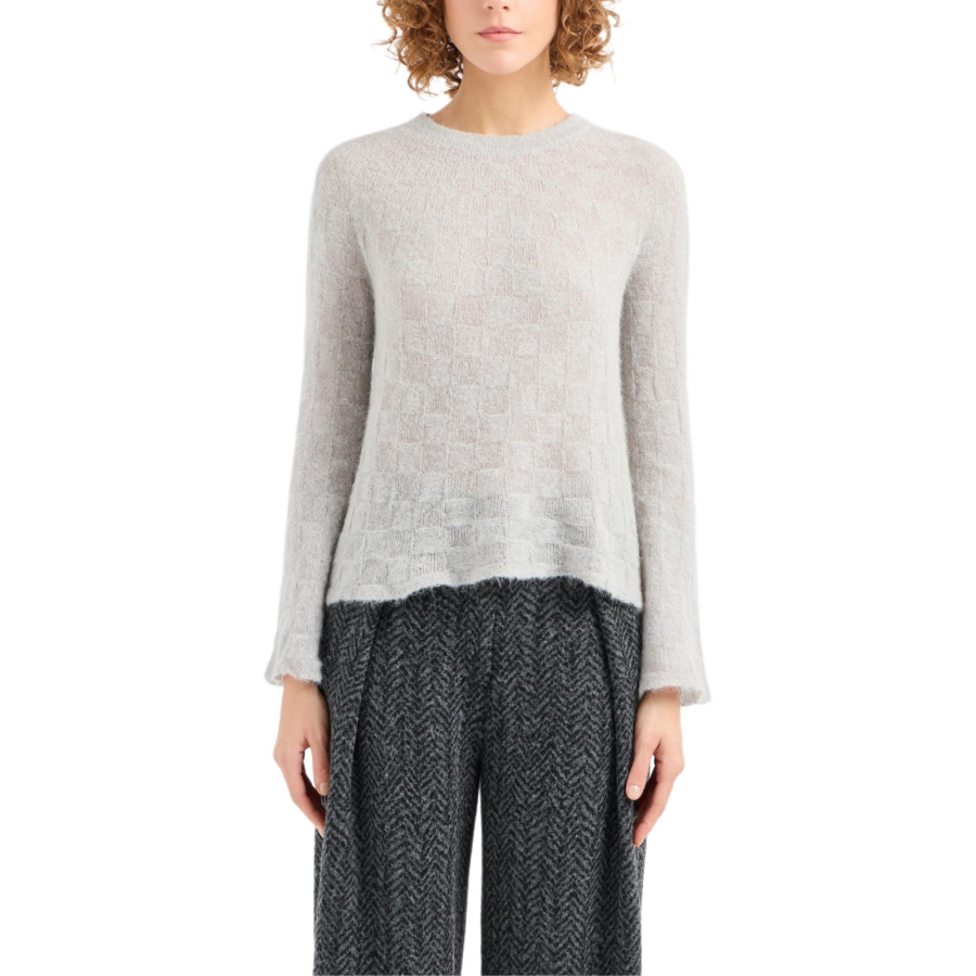 EMPORIO ARMANI FW24 Sweater Women's Light Gray