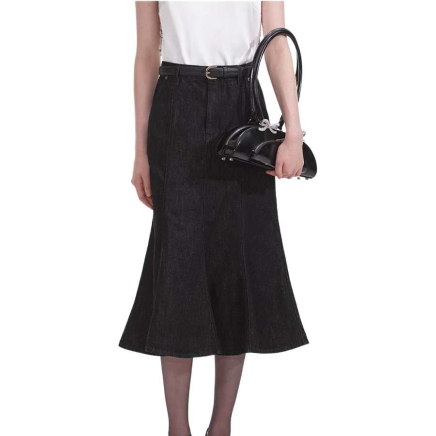 Self-portrait Self portrait Casual Long Skirt Women's Classic Black