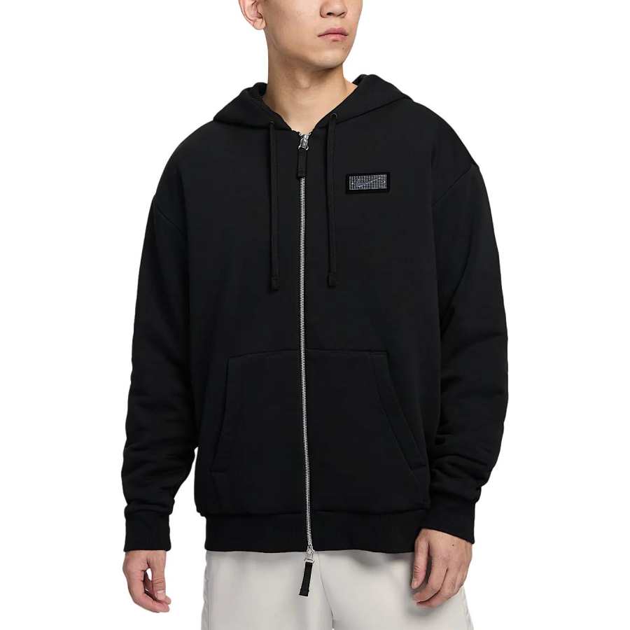 Nike Nike Therma FIT SS25 Devin Booker Fleece Lined Thermal Loose Fit Hooded Long Sleeved Jacket Men's Black