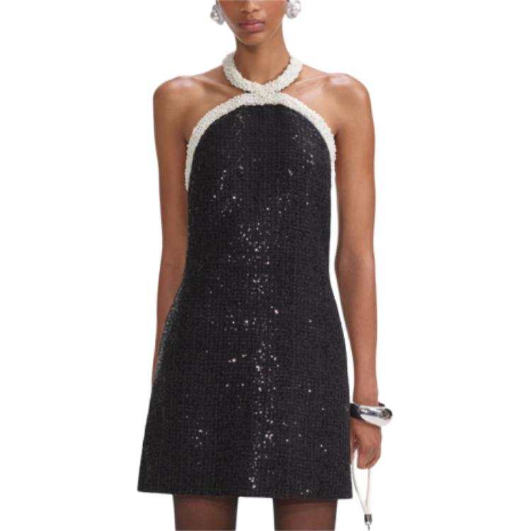 Self-portrait Self portrait Slip Dress Women's Black & White