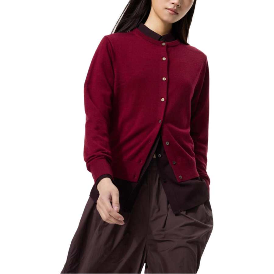 UNIQLO Knitwear Women's Red Crew Neck Moderate