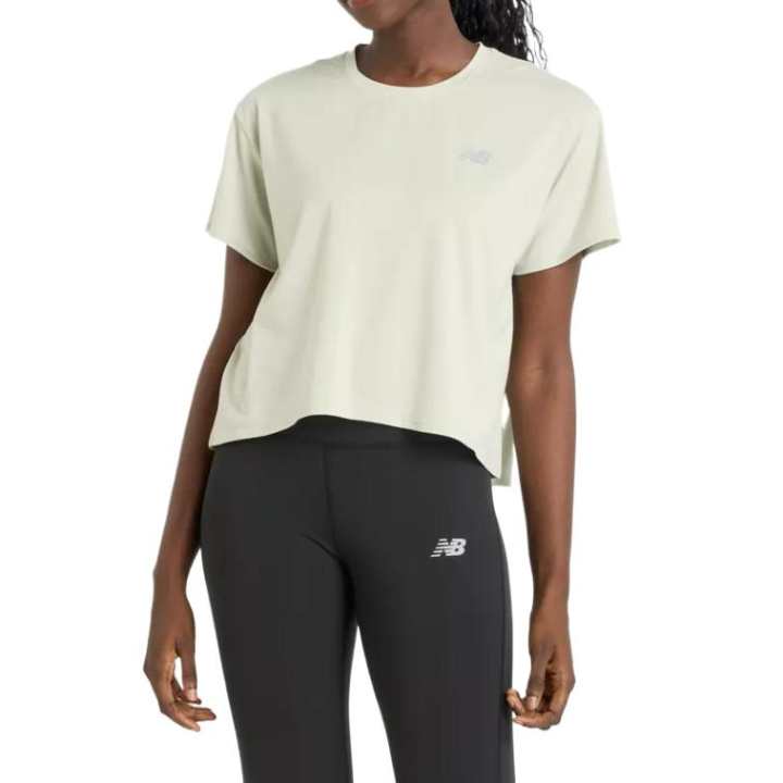 New Balance New Balance Drapey Regular T Shirt Women's Beige
