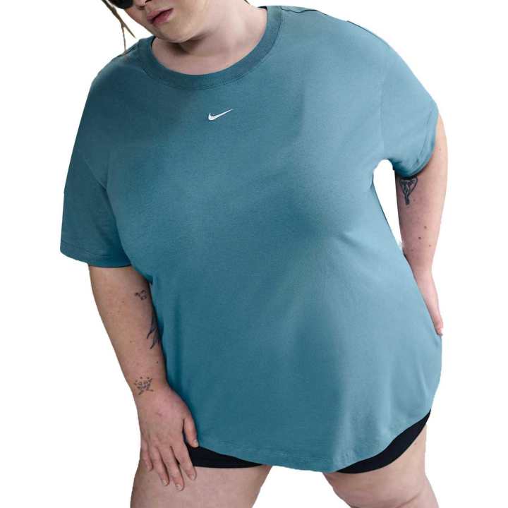 Nike Nike Sportswear Essentials Swoosh Drop Shoulder Sleeve T Shirt Women's Blue