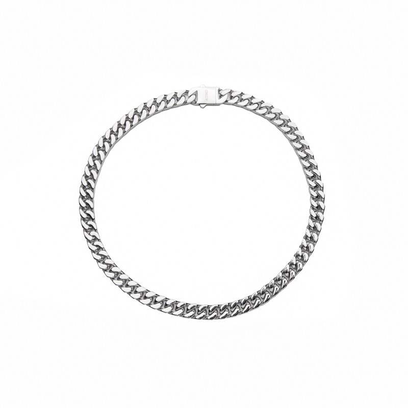 ICEGANG Titanium Steel Necklaces Men's Silver